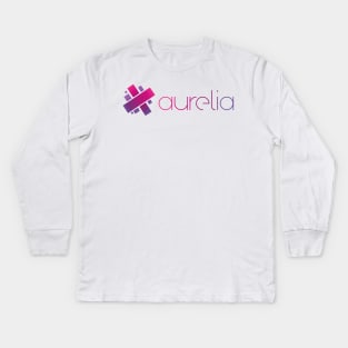 Aurelia logotype - JS framework Kids Long Sleeve T-Shirt